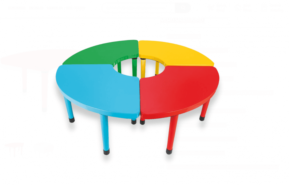 Masuta Pilsan cu inaltime reglabila Happy Table Red