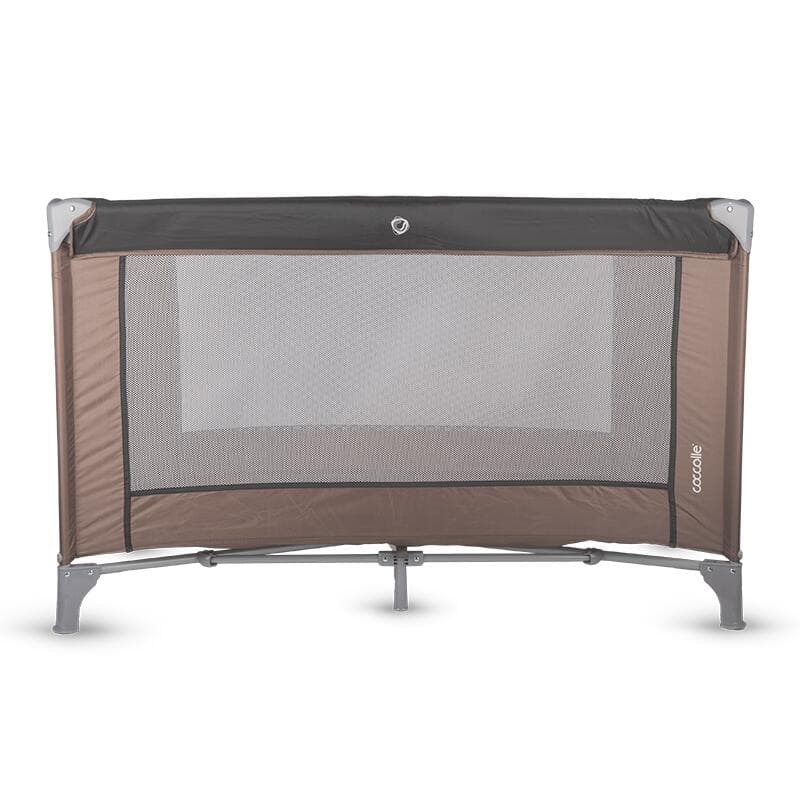 Patut pliabil cu un singur nivel de inaltime Coccolle Notte, Geanta transport inclusa, Dimenisune interioara 120x60 cm, Ideal pentru calatorii, Foarte compact la pliere, Dessert Taupe