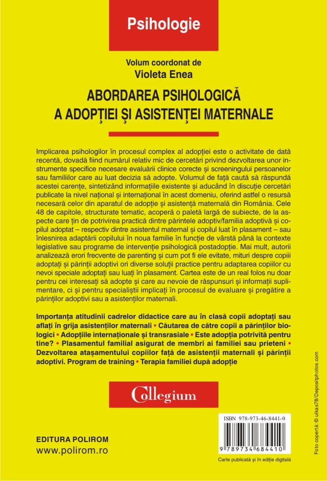 Abordarea psihologica a adoptiei si asistentei maternale | Violeta Enea