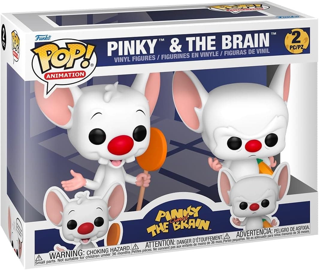 Set 2 figurine Pinky & The Brain - Pop! Animation - Funko | Funko