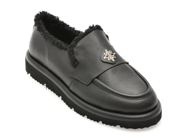 Mocasini EPICA negri, 3642607, din piele naturala