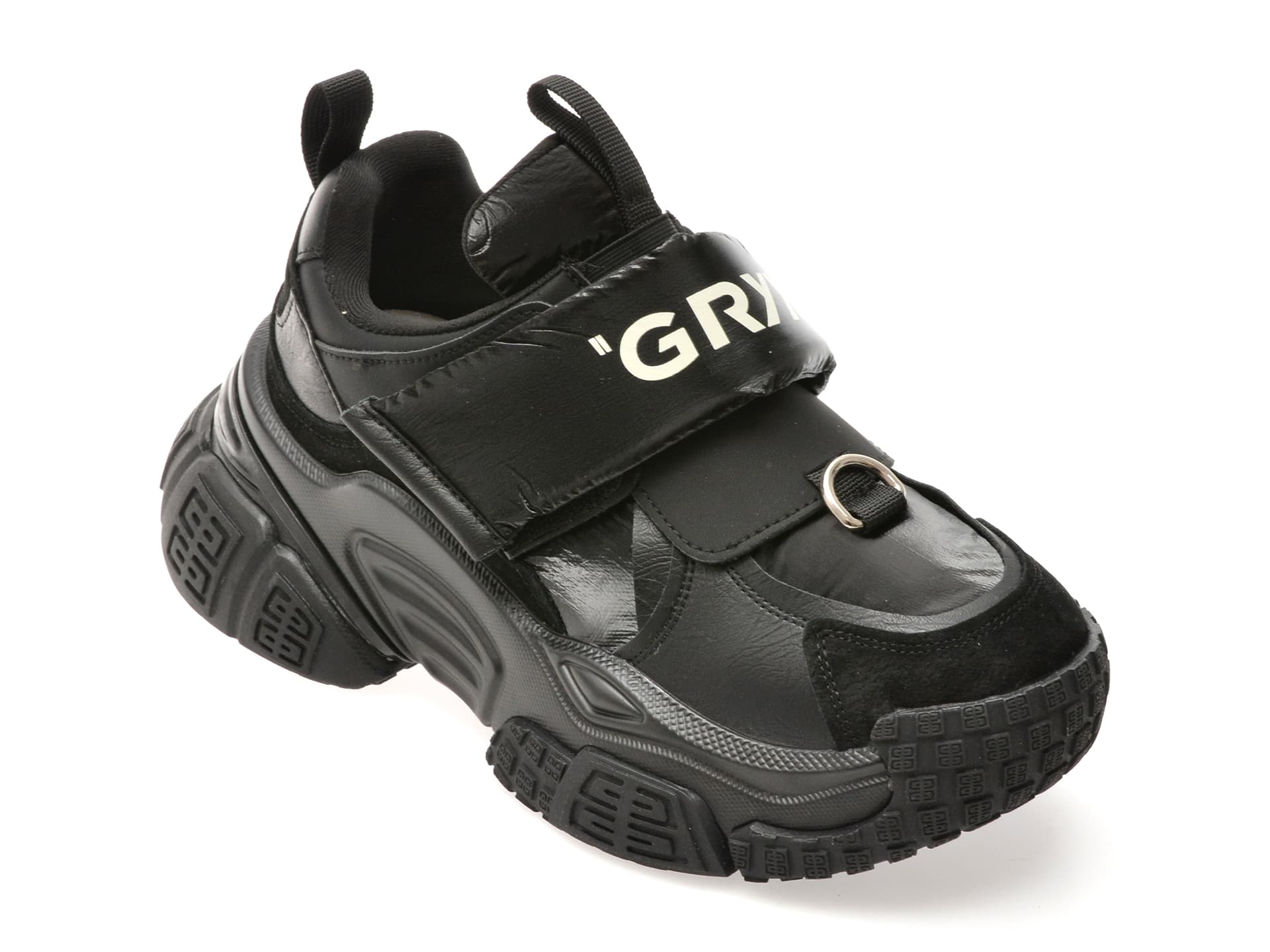 Pantofi sport GRYXX negri, 25812, din material textil si piele naturala