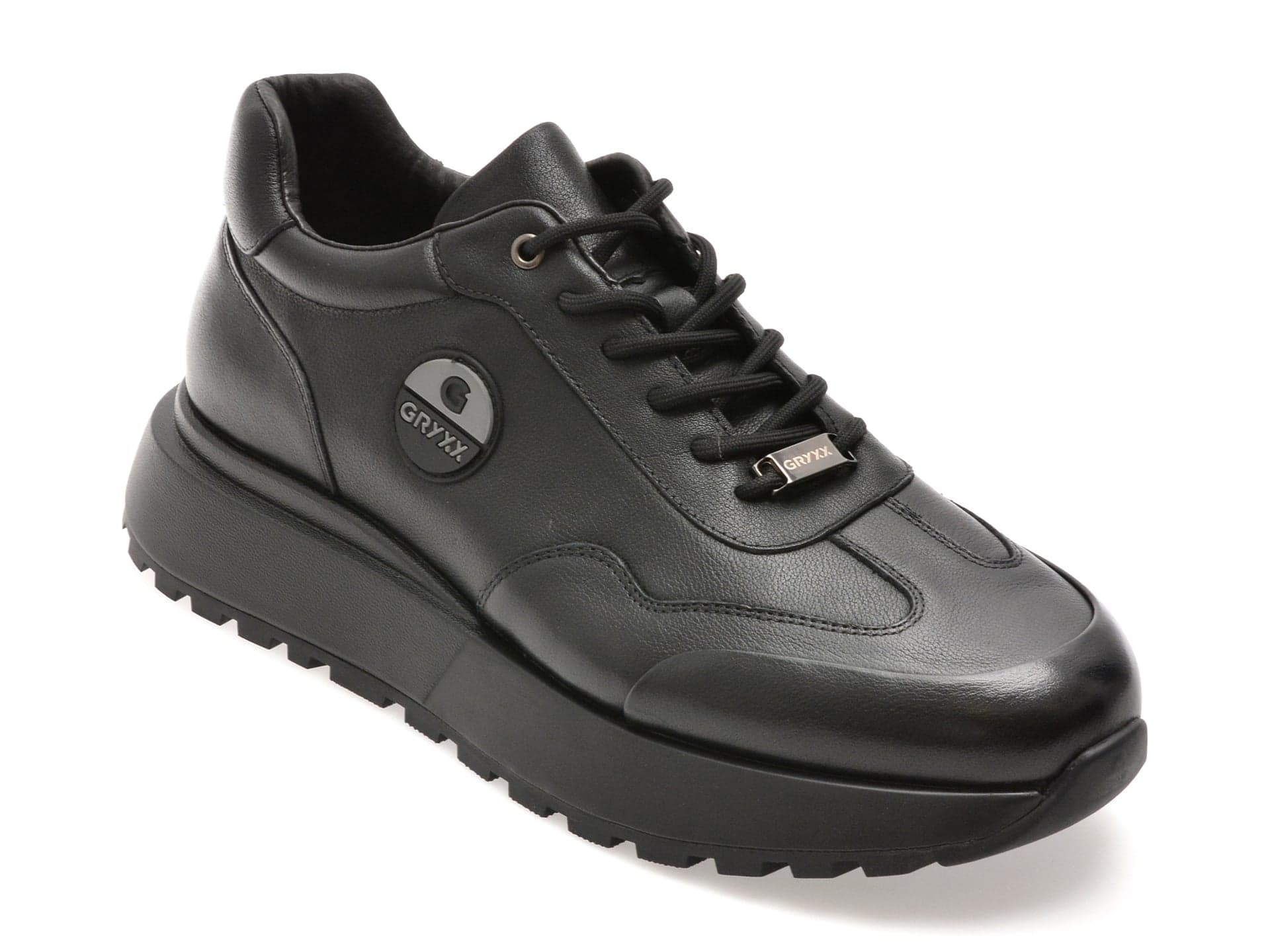 Pantofi sport GRYXX negri, 58211, din piele naturala