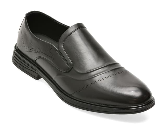 Pantofi eleganti BITE THE BULLET negri, T86191, din piele naturala