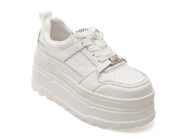 Pantofi sport GRYXX albi, 61618, din piele naturala