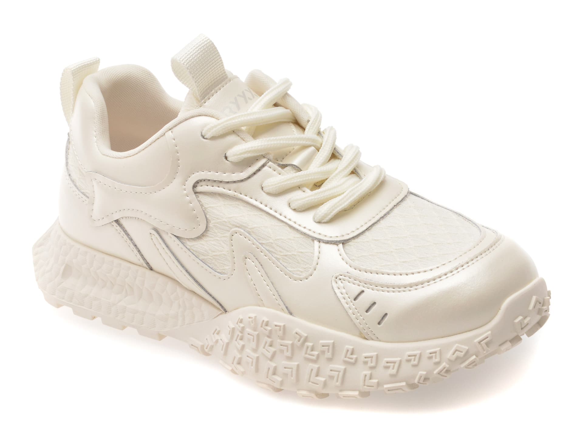 Pantofi sport GRYXX albi, 106, din material textil si piele naturala