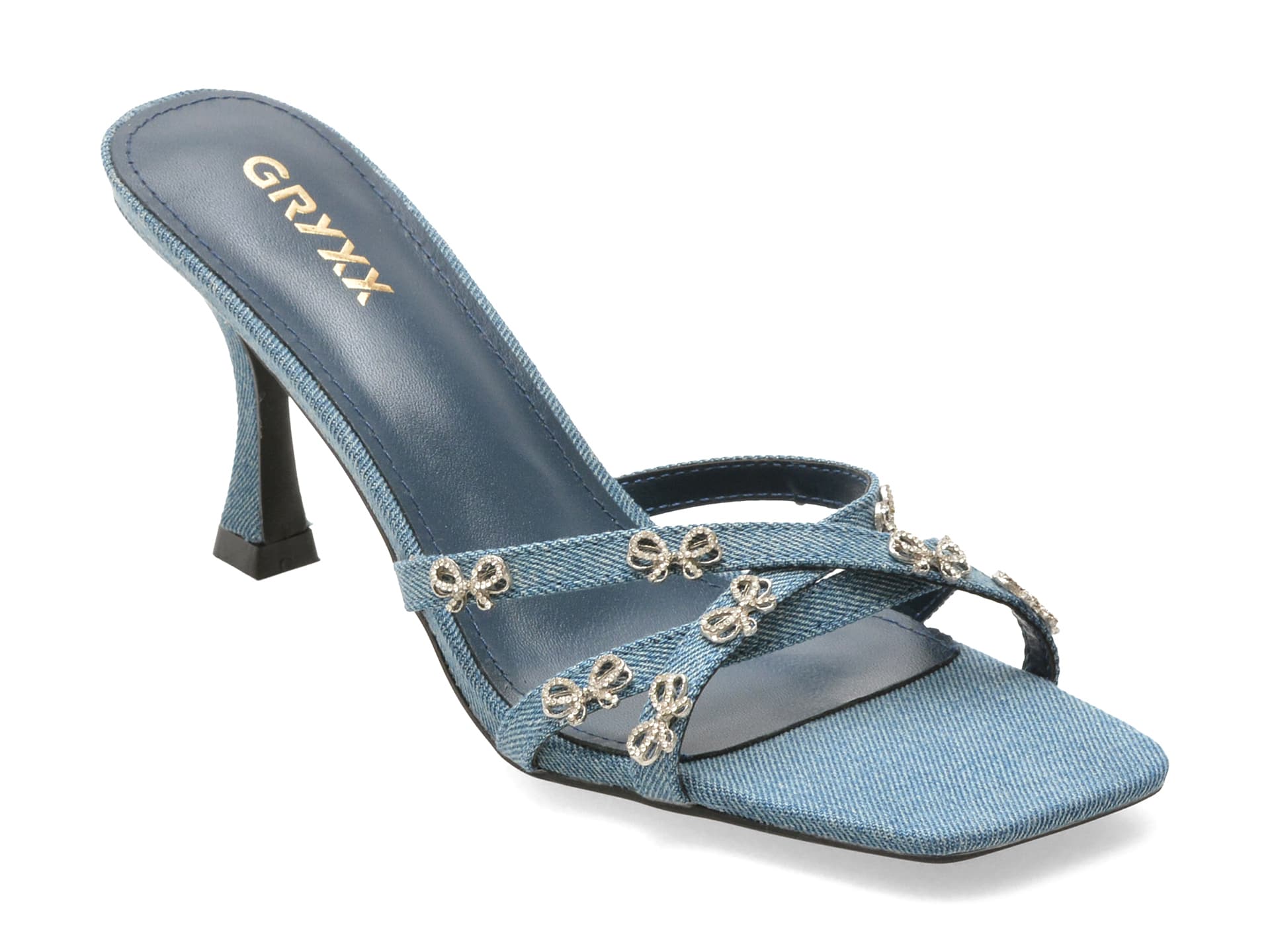 Papuci GRYXX albastri, 954, din material textil