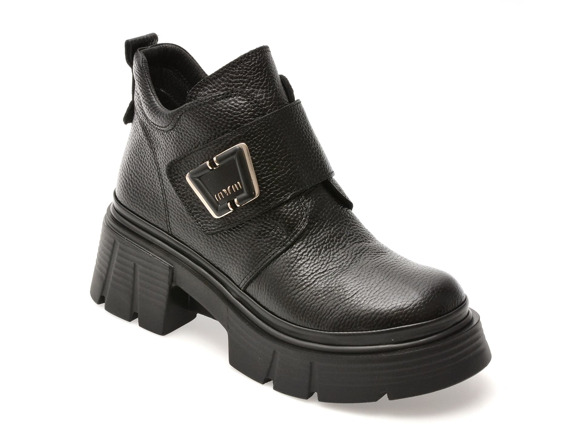 Ghete GRYXX negre, 387632, din piele naturala