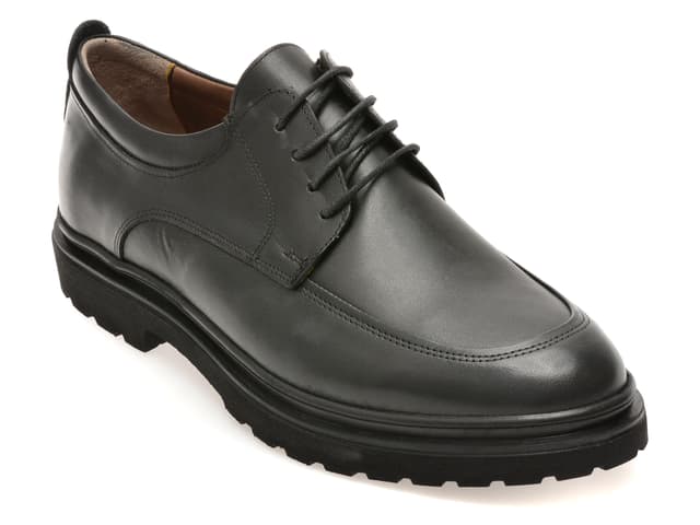 Pantofi BITE THE BULLET negri, RZ311, din piele naturala