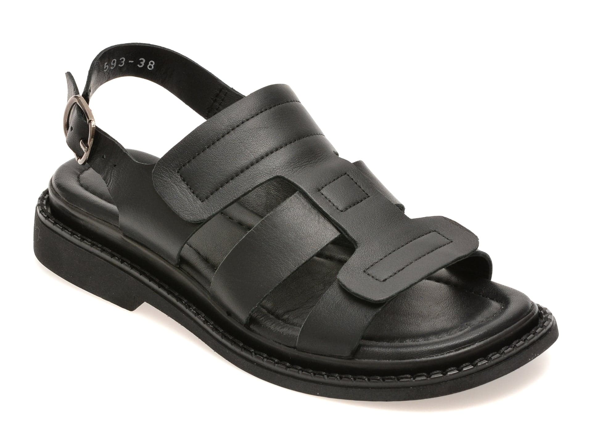 Sandale GRYXX negre, 2311514, din piele naturala