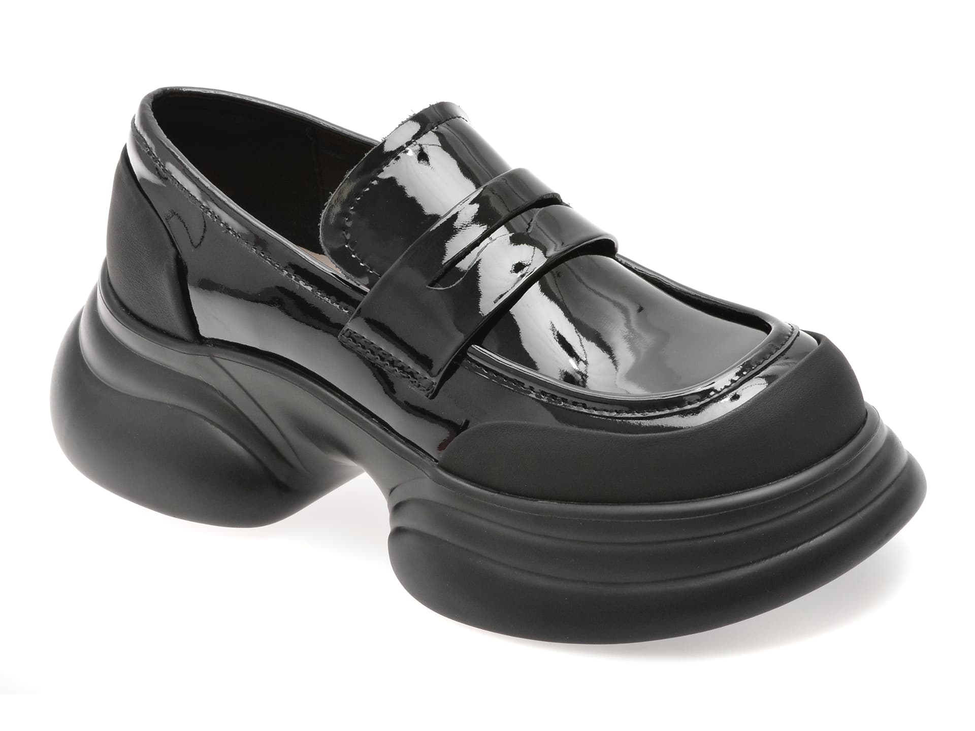 Mocasini GRYXX negri, CC01, din piele naturala lacuita