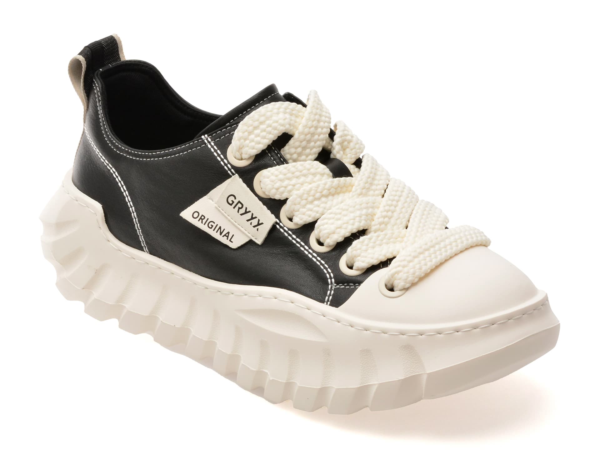 Pantofi sport GRYXX negri, LN52, din piele naturala