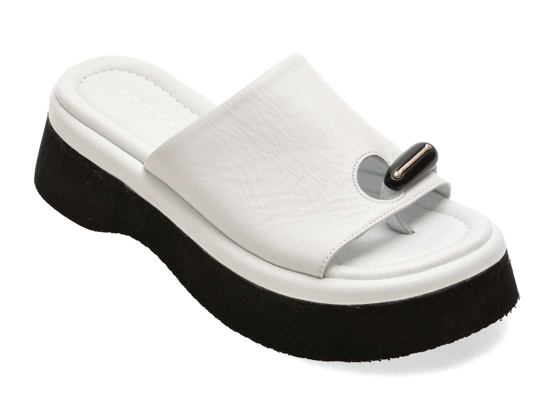 Papuci GRYXX albi, 4714750, din piele naturala