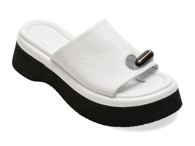 Papuci GRYXX albi, 4714750, din piele naturala