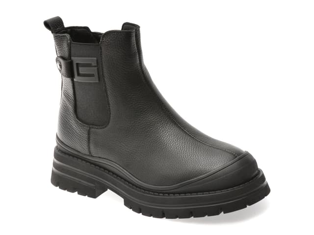 Ghete GRYXX negre, 5214, din piele naturala