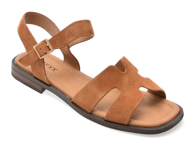Sandale GRYXX maro, 1352C25, din piele intoarsa