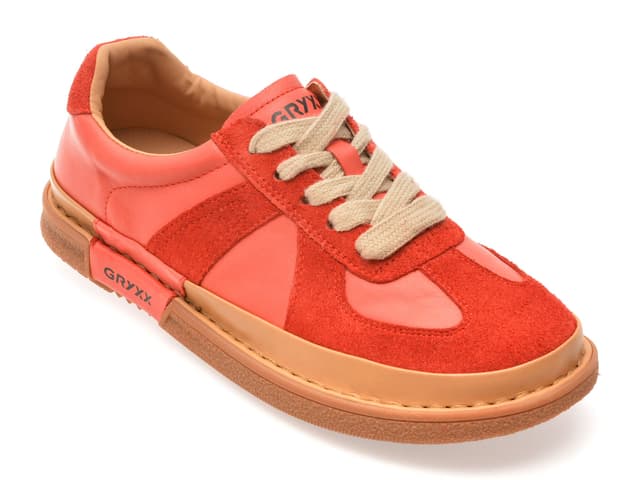 Pantofi sport GRYXX rosii, 55051, din piele naturala