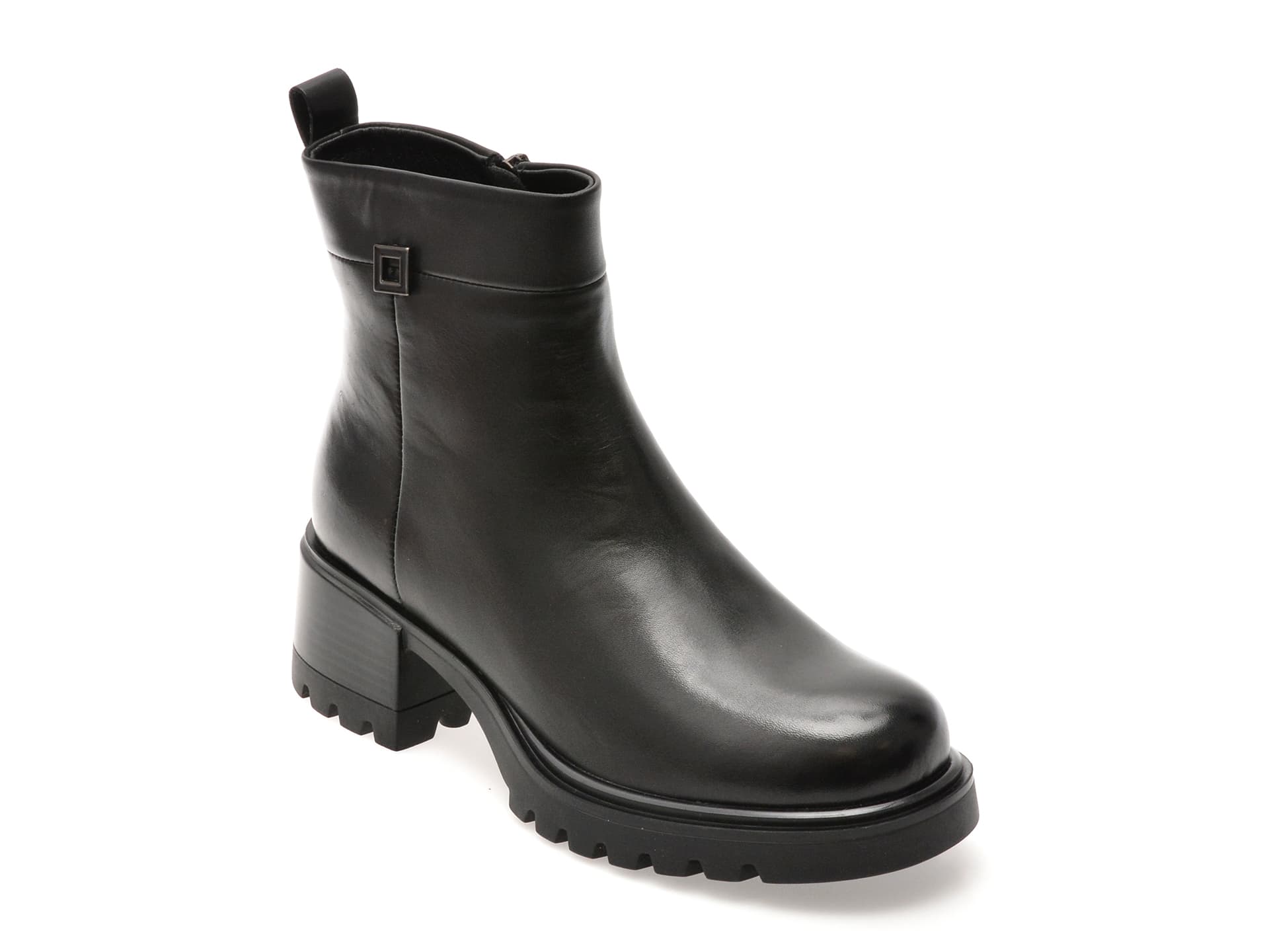 Ghete GRYXX negre, 5808, din piele naturala