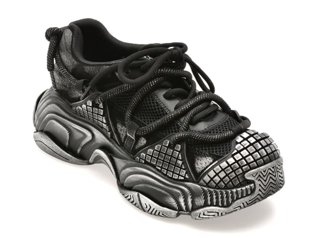 Pantofi sport GRYXX negri, 9811, din material textil si piele naturala