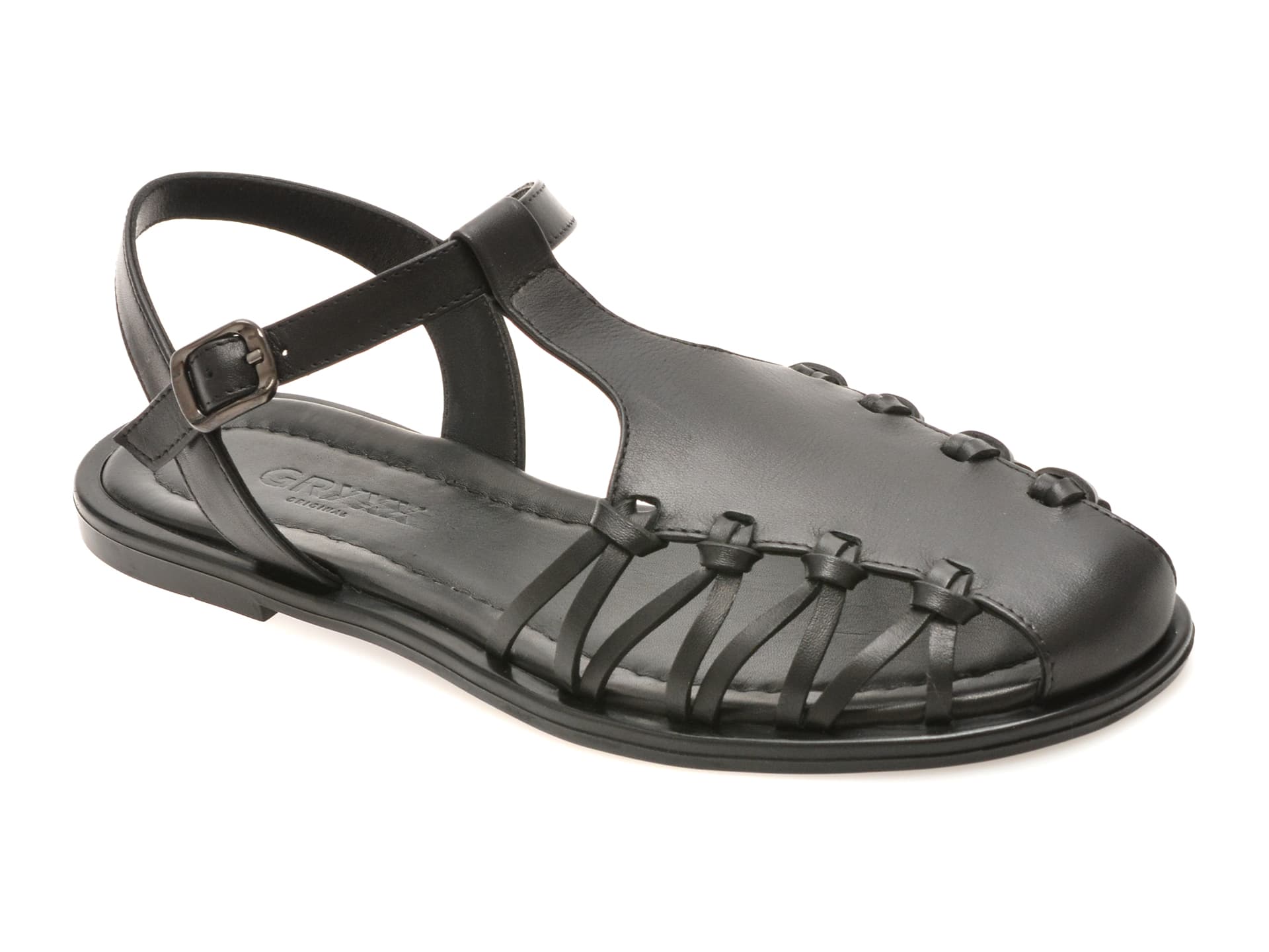 Sandale GRYXX negre, 1766324, din piele naturala