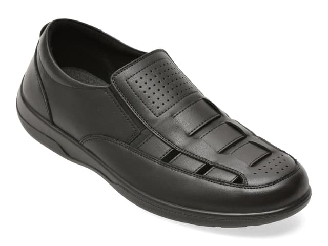 Pantofi BITE THE BULLET negri, 7708, din piele naturala
