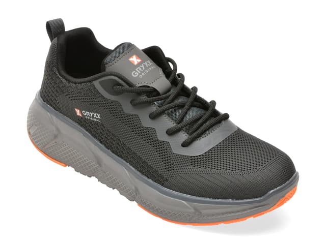 Pantofi sport GRYXX negri, 1301, din material textil