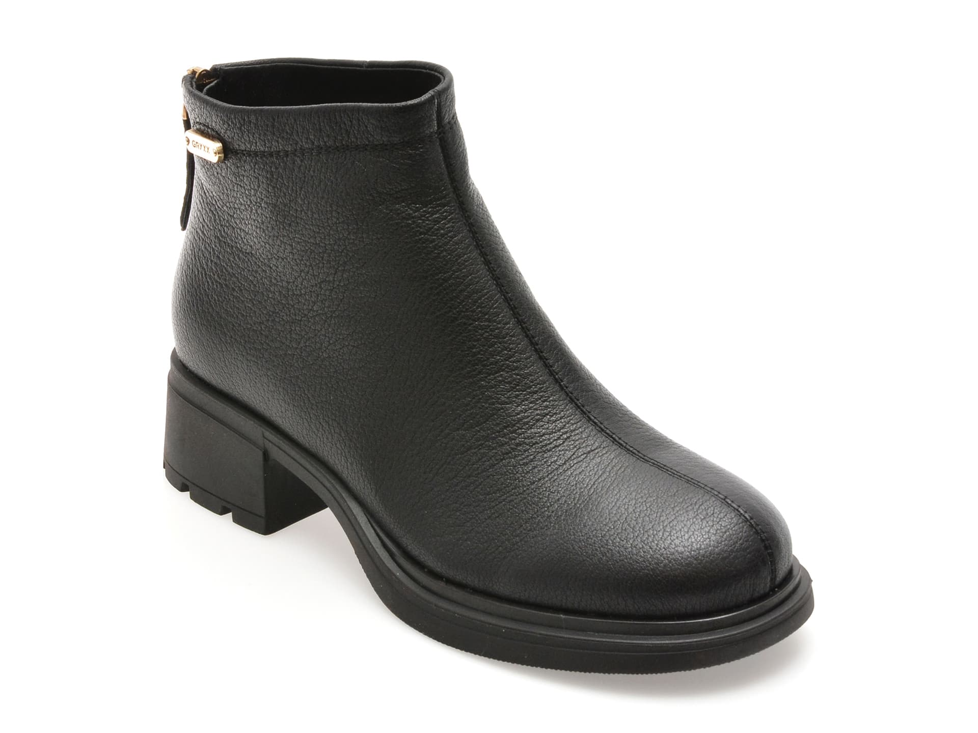 Ghete GRYXX negre, 248025, din piele naturala