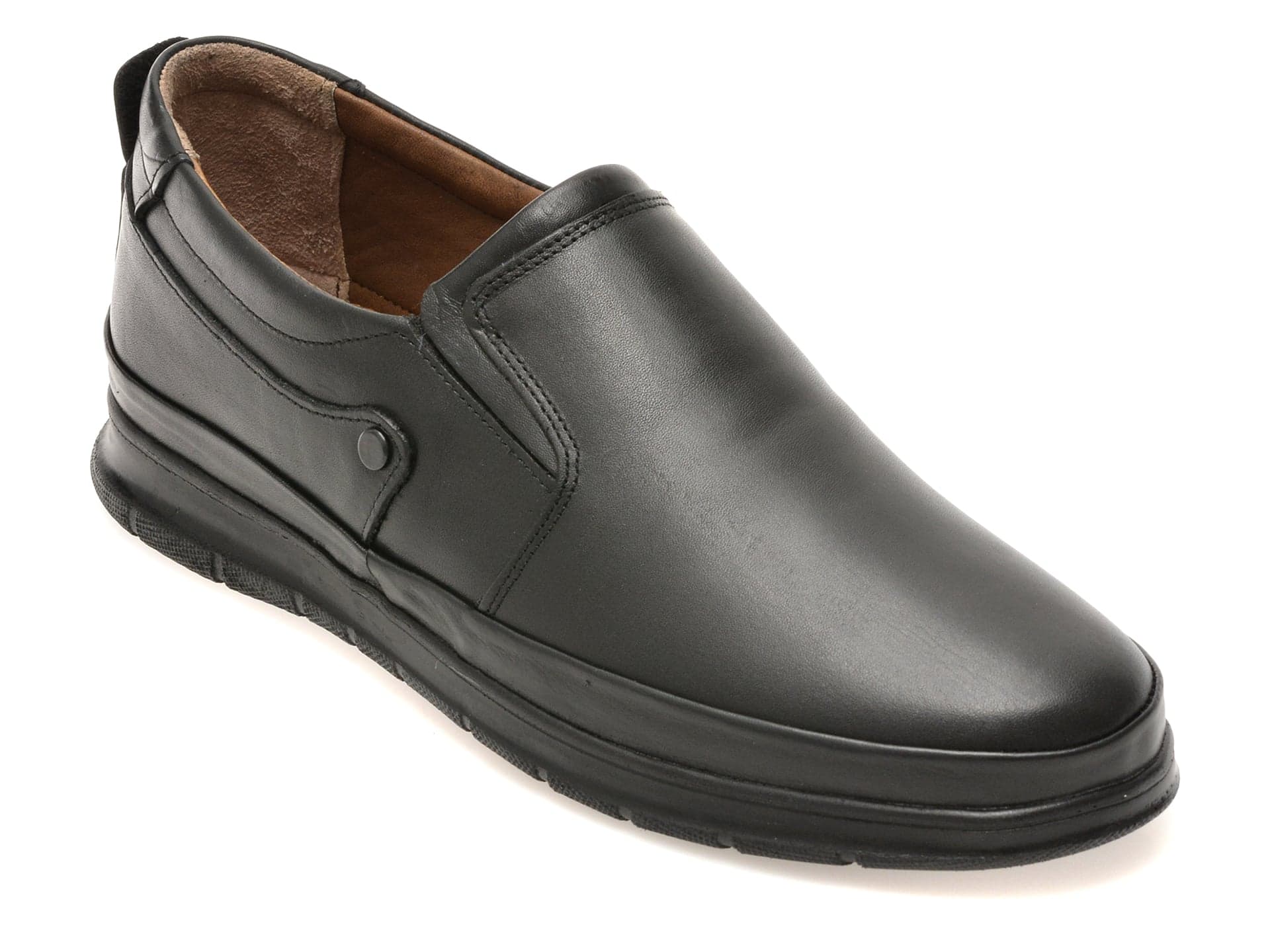 Pantofi BITE THE BULLET negri, RZ006, din piele naturala