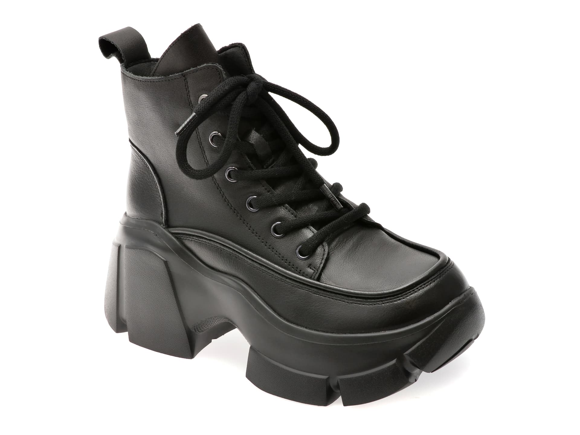 Ghete GRYXX negre, 68216, din piele naturala