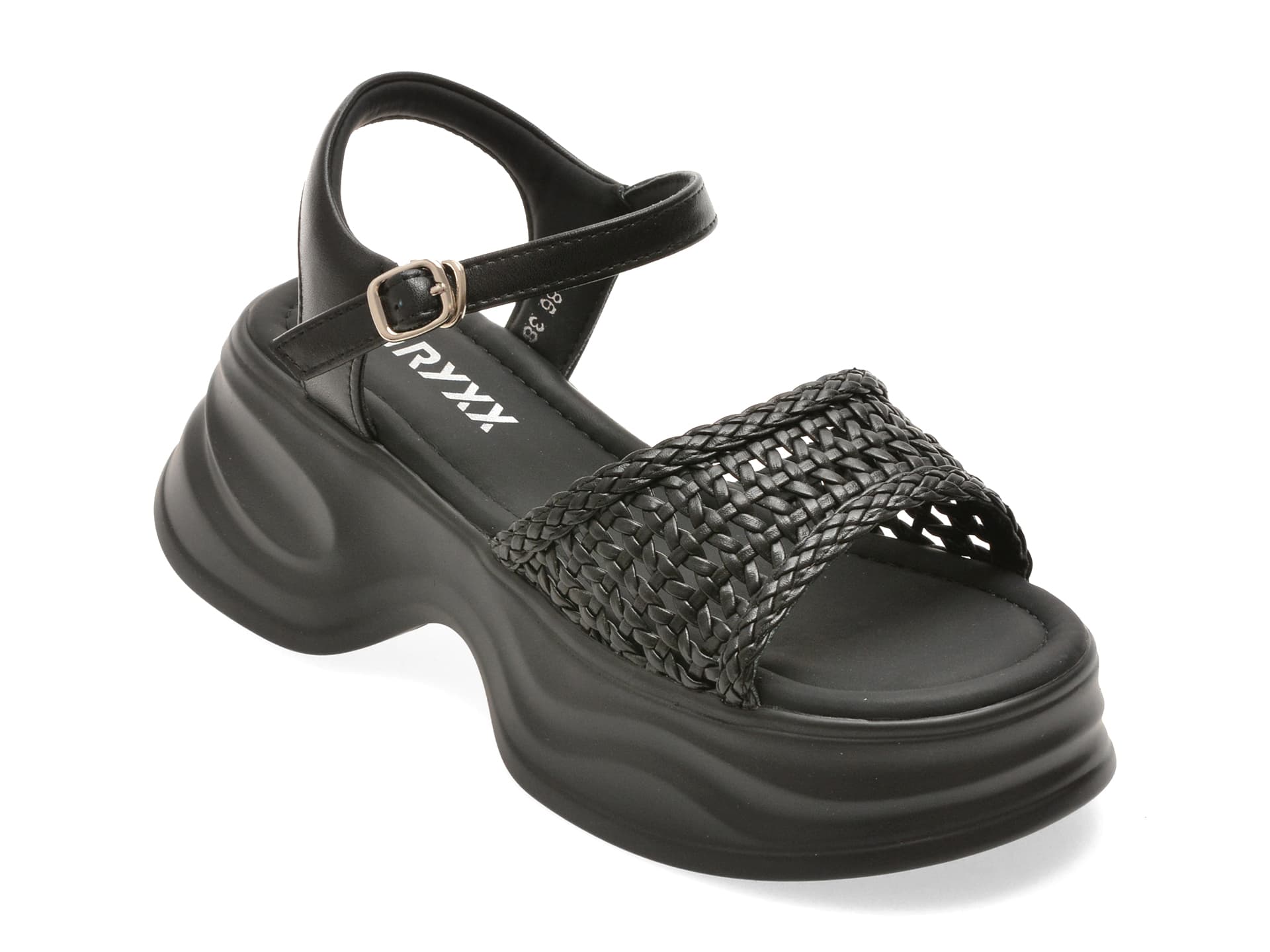 Sandale GRYXX negre, 550886, din piele ecologica