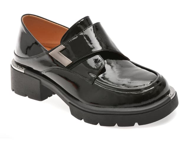 Mocasini GRYXX negri, M304, din piele naturala lacuita