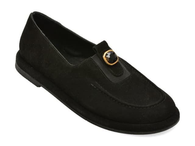 Mocasini EPICA negri, 157H601, din piele intoarsa