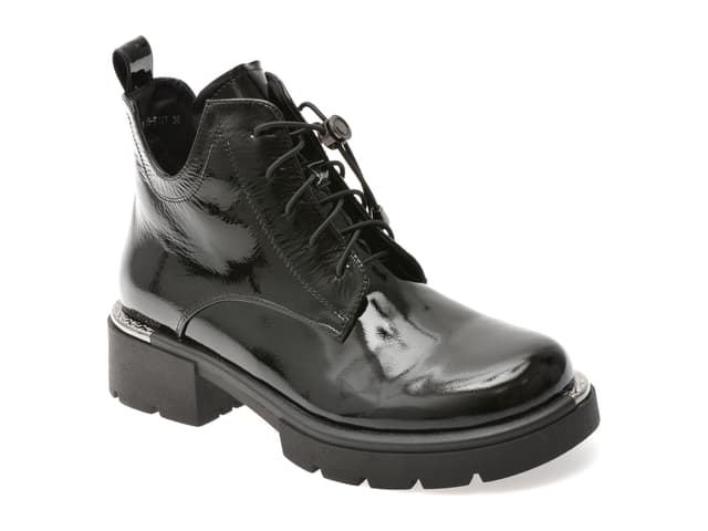 Ghete GRYXX negre, M90B, din piele naturala lacuita