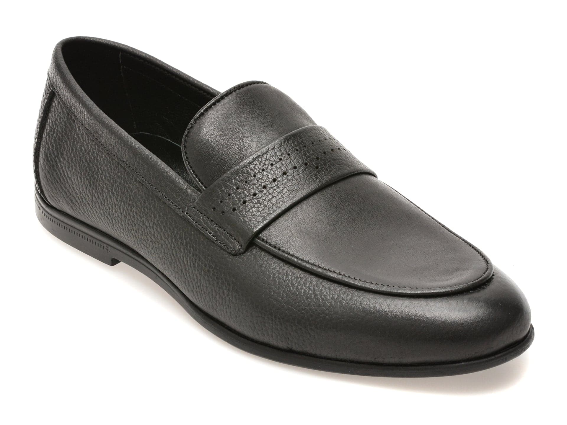 Mocasini BITE THE BULLET negri, FH412, din piele naturala