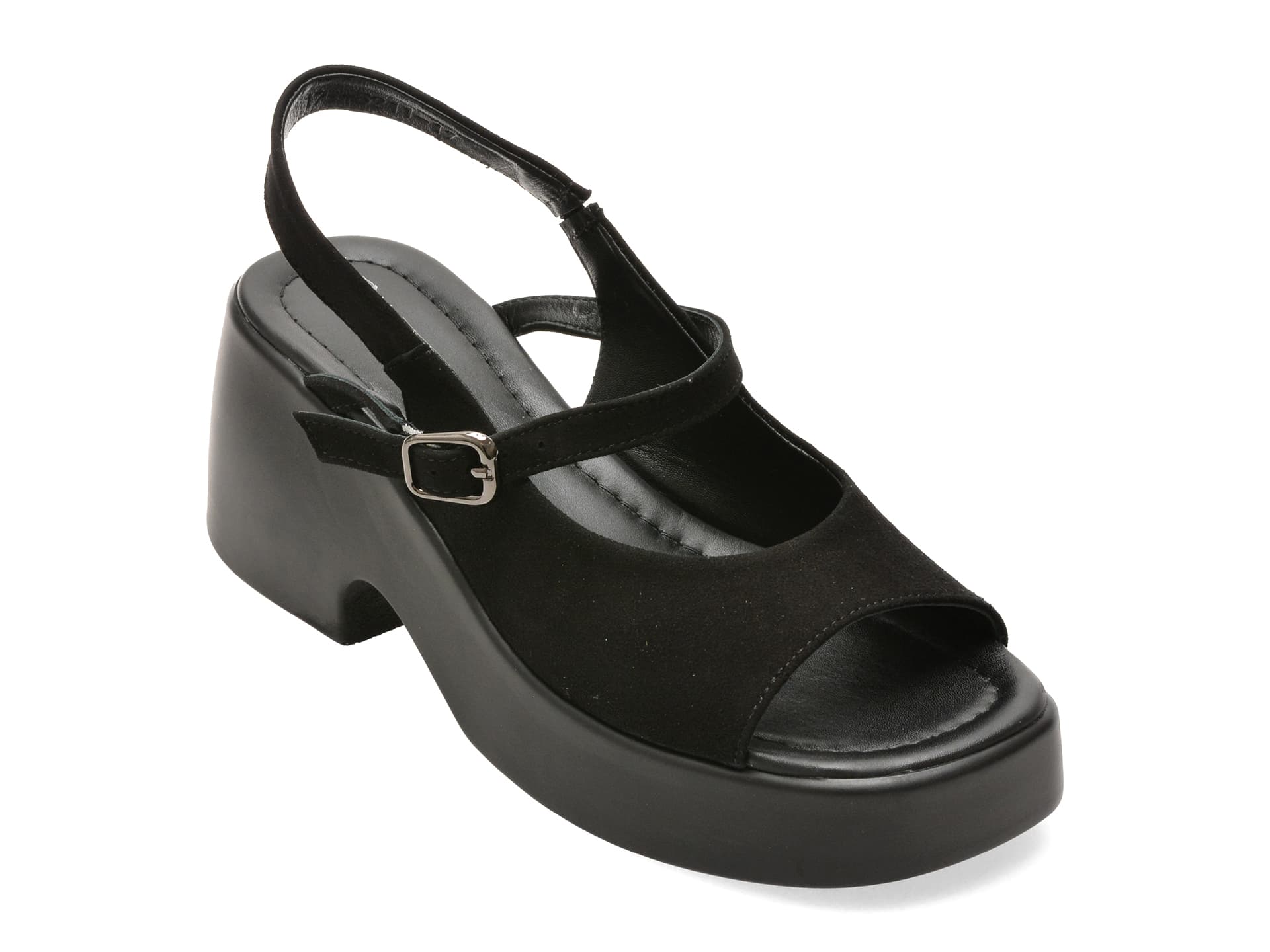 Sandale GRYXX negre, 1766211, din piele intoarsa