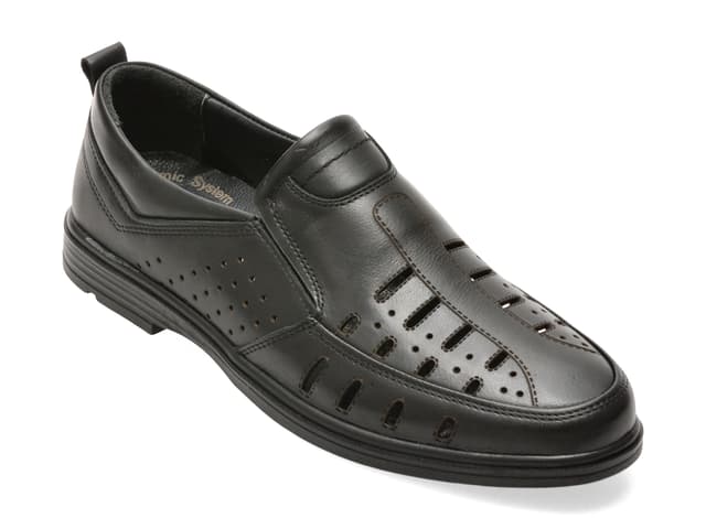 Pantofi BITE THE BULLET negri, SH850, din piele naturala