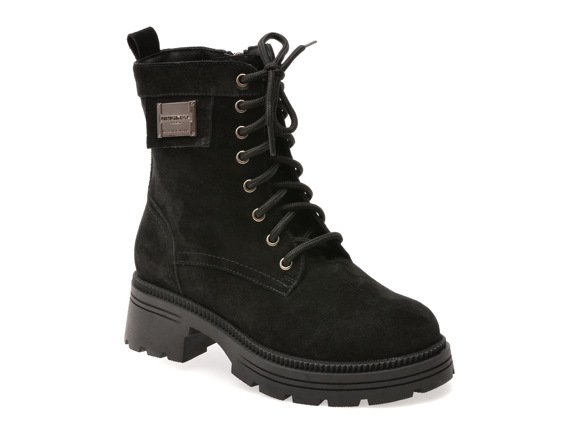 Bocanci GRYXX negri, 6176430, din piele intoarsa