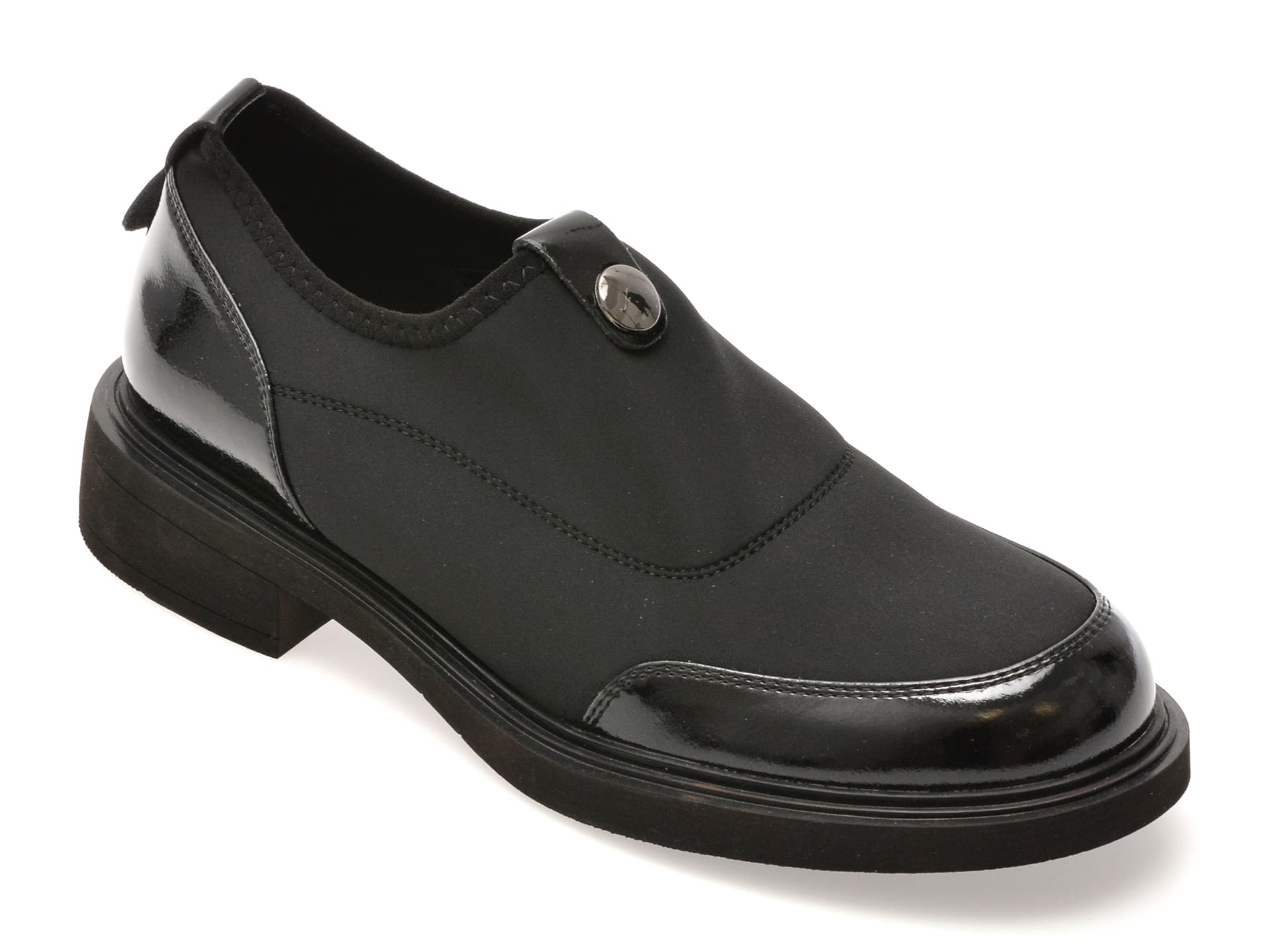 Pantofi IMAGE negri, 4508, din material textil