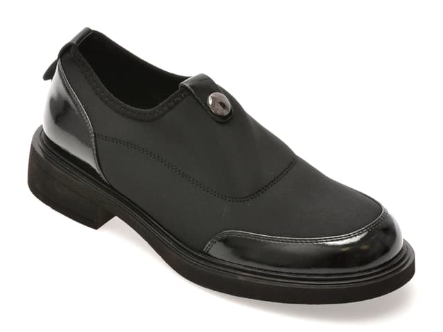 Pantofi IMAGE negri, 4508, din material textil