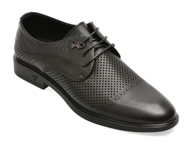 Pantofi eleganti BITE THE BULLET negri, 8503, din piele naturala