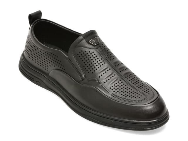 Pantofi BITE THE BULLET negri, 25L2103, din piele naturala