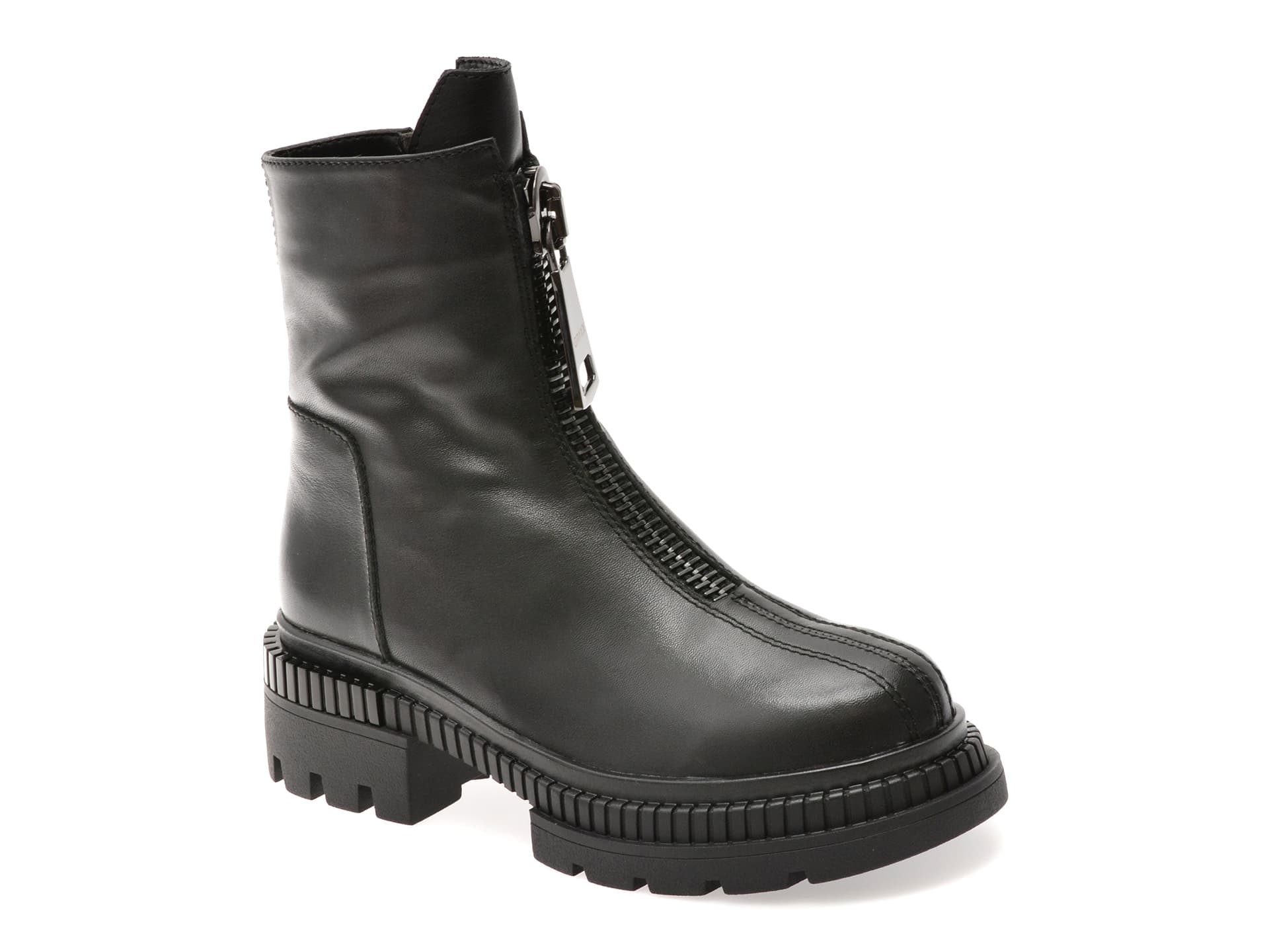 Bocanci GRYXX negri, EB994, din piele naturala