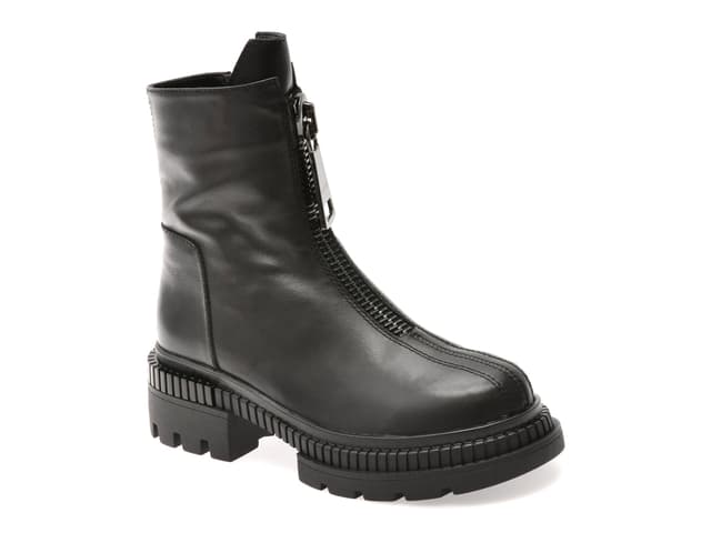 Bocanci GRYXX negri, EB994, din piele naturala