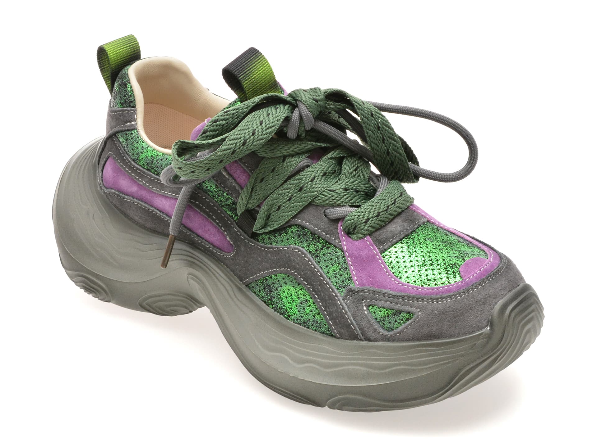Pantofi sport GRYXX gri, 6557, din nabuc