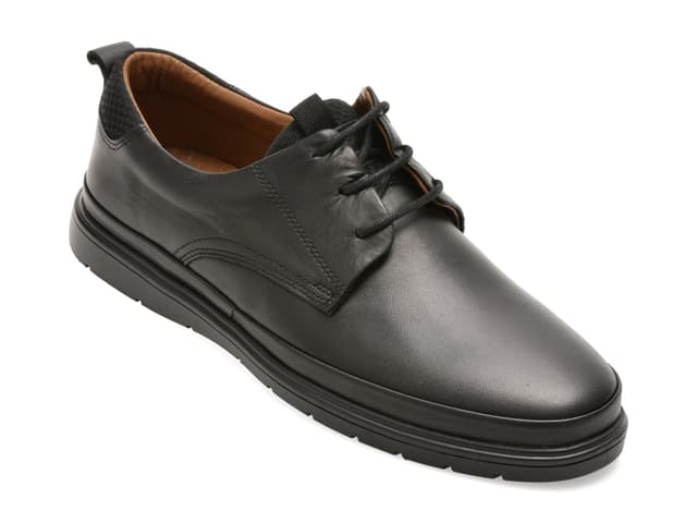 Pantofi BITE THE BULLET negri, RM110, din piele naturala