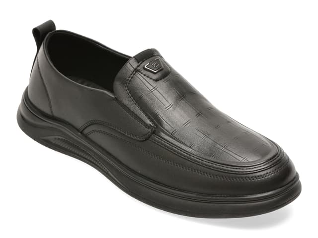 Mocasini BITE THE BULLET negri, T89639, din piele naturala