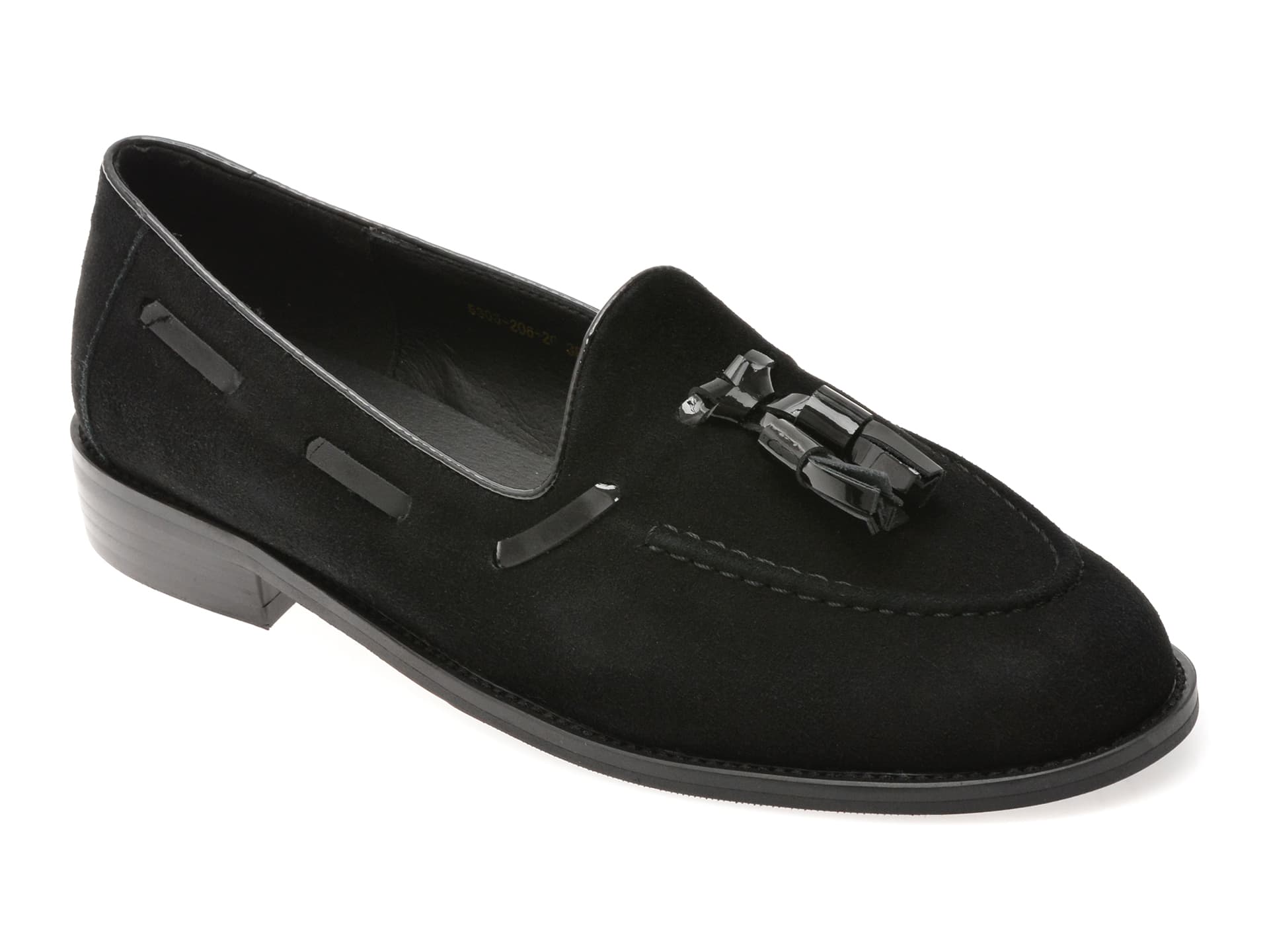 Mocasini EPICA negri, 5306, din piele intoarsa