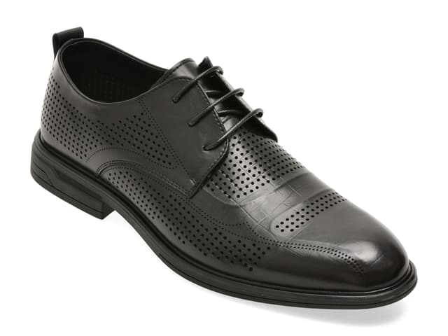 Pantofi eleganti BITE THE BULLET negri, 25C2118, din piele naturala