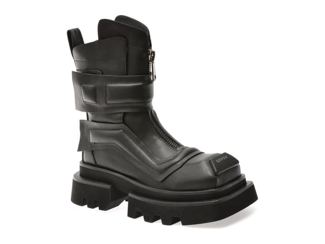Bocanci GRYXX negri, EB992, din piele naturala