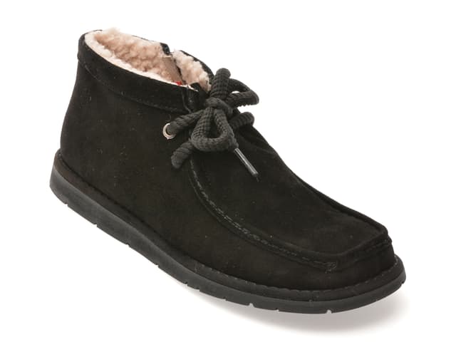 Ghete GRYXX negre, 4631783, din piele intoarsa